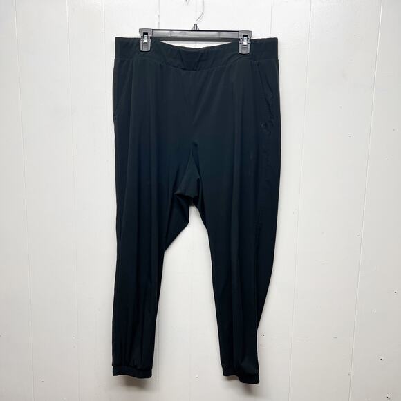 Gap Women's Pull On Black Tapered Leg Pants Size XL Side Pockets Relaxed Fit - Picture 1 of 13